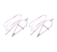 2 Sets Adjustable Cat Harness Cat Walking Leash Pet Leash Small Dog Harness Invisible Cat Leash Dog Walking Leash Cat Ha (A 2x2pcs 150x1cmx2pcs)
