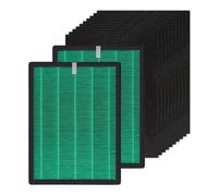 (2 Sets) Airmega 150 Replacement Filter for Coway Airmega 150 Air Purifier, H13 True HEPA and Active Carbon Filter, 2 Green Filters and 10 Active Carbon Filters, AP-1019C-FP
