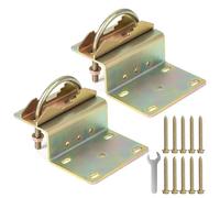 2 Sets Antenna Pole Mount Bracket Heavy-Duty M8 U Bolts Windproof Antenna Mast Clamp Galvanized Steel + 10 Screws for Home Outside TV Antenna Pole Holder