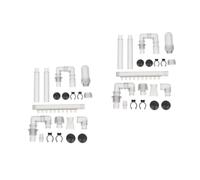 2 Sets Aquarium Filter Tube Accessory, 3/8 Inch | ABS Plastic with Smooth Inner Wall and Edges, Compatible with Eheim 250 300 600