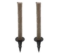 2 Sets Artificial Shrub Insert Pole Set, 38cm Plastic Faux Tree Stem | Realistic Trunk Texture, No Gluing or Drilling, Balcony and Office Use, for Potted Topiary Projects