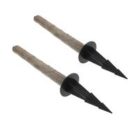 2 Sets Artificial Tree Stem Rod 38cm Plastic Ground Insert for Home | Stable Insert Pole, Realistic Trunk Texture, No Gluing or Drilling, for Reception Desks and Artificial Substrates