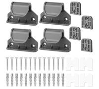 2 Sets Baby Gate Replacement Parts, Extension Mounting Accessories with 4 Latches 4 Brackets & Screws for Mesh and Retractable Baby Gate Wall Mounting Hardware Set (Gray)