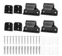 2 Sets Baby Retractable Gate Replacement Parts, Baby Door Extension Fittings Hardware Kit Extender Mount with 4 Latch 4 Bracket 1 Set of Screws & Four Adhesive Sheet for Safety Door Installation