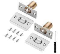 2 Sets Ball Door Catches for Internal Doors,Roller Ball Door Catches, Roller Ball Door Catch Adjustable Spring for Top of Door with Screwdriver