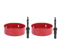 2 Sets BiMetal Hole Saw Cutter Set, M42 High Speed Steel Drill Bit, Professional Hole Opener for Aluminum Board PVC Iron Sheet, Woodworking Drill Bit with Quick Release Spring, Dur (105mm)