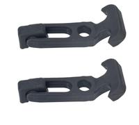 2 Sets Black Rubber Iron T Handle Hasp Heavy Duty Draw Latch
