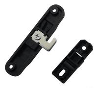 2 Sets Black Sash Horizontal Sliding Lock Hook and Latch for Sliding and Doors, Aluminum Frame Compatible, for Easy to Install with Screws Included