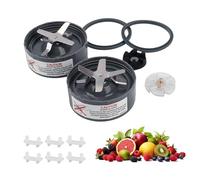 2 Sets Blender Replacement Parts,Blender Blade Suitable for Nutribullet 600w 900w,Nutribullet Replacement Parts Include Spare Rubber Gasket, Motor Base, Rubber Gear and Shock Absorber Pad
