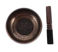 2 Sets Buddha Sound Bowl Arts and Crafts Kit Meditation Singing Bowl Prayer Sound Bowl Nepal Healing Bowl Nepal Handmade Bowl The Gift Copper Meditation Bowl Bronze Chime Wood Yoga