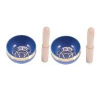 2 Sets Buddhist Music Bowl Exquisite Sound Bowl Meditation Sound Bowl Sound Bowl Healing Buddhism Accessory Tibetan Bowls Meditation Prayer Bowls Zen Bowl Manual Accessories Metal