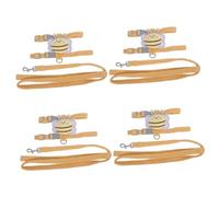 2 Sets Cat Dog Leash Puppy Harness Dog Ropes Puppy Accessories Heavy Duty Harness for Large Dogs Pet Dog Vest Wear-resis (Yellow 2x4pcs Mx4pcs)