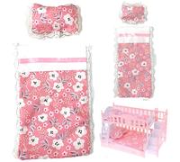 2 Sets Doll Bedding, Miniature Bedding Prop for Dollhouse Furniture Layout, Mini Sheet Pillow Set Perfect for Playhouse Decor Role-Playing Games