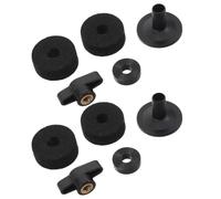2 Sets Drum Cymbal Accessories Kit with Plastic Sleeves, Felt Pads and Metal Wing Nuts, No Tool Adjustment, Prevents Metal on Noise, Suitable for Studio and Live Performances