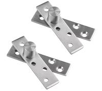 2 Sets Eccentric Pivot Hinge 360° Rotation Hinge Revolving Door Stainless Steel Concealed Rotating Hinge 73x18mm for up down Shaft Door Window Cabinet(Eccentric Pivot Hinges, 73*18mm)