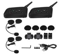 2 Sets Ejeas V6 Pro 800m Motorcycle Helmet Bluetooth Intercom Interphone Headset 6 Users