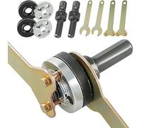 2 Sets Electric Drill Angle Grinder Connecting Rod Set, 10mm Adjustable Rotary Driver Cutter Shaft Accessories Drill Angle Grinder Adapter with Spanner Variable Shaft Coupler Converter Tool