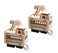 2 Sets Engaging Wooden Cable Car Model Set Assembly Ropeway Toy Set for Promoting Creativity and Scientific Discovery Hands on Learning Toy