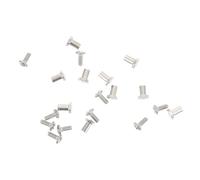 2 Sets Eyeglass Repair Screws for Reading Glasses Metal Quick Fix | Silver Parts for Loose Hinges, Rimless Frame Connectors, Optical Workshop Use, Replace Lost Fittings