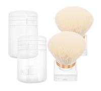 2 Sets Face Powder Brush for Loose Powder, Foundation, Eyes | Artificial Fiber Bristles, PP Case, Daily Makeup Routine, Gentle Touch for Beginners and Artists
