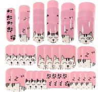 2 Sets False Nails Stick Nail Kit for agers with Multiple and Salon Use Safe Design, Stick on nails-made of material, Beautiful and safe to use, Fake nails for Fake nail- workmanship, Bright colo...