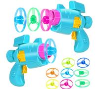 2 Sets Flying Disc Launcher Toy - Light-Up Rotating Design, 10 Discs | Indoor & Outdoor Sensory Toy for Kids, Pets & Autism Play | Christmas/Birthday Party Gifts for Kids