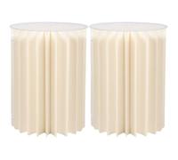 2 Sets Folding Paper Roman Column Dessert Stand with Lid for Wedding Decor | White Lightweight Pedestal, Portable Storage Design, Suitable for Flowers, Small Gifts, Parties, Entryways and Balconies