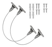 2 Sets Furniture Tilt Protection Set Metal Tilt Protection Furniture Wall Anchor, Baby Safety Anti-Tip Furniture Straps Wall Mount for Cupboard Shelf Dresser Load Capacity 80 kg