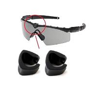 2 Sets Galaxy Clip Rubber Kits Compatible Replacement For Oakley Si Ballistic M Frame 2.0/3.0 Sunglasses Black Color