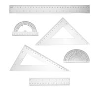 2 Sets Geometry Ruler Set Triangle Rules Six Piece