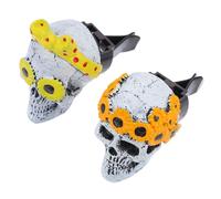 2 Sets Ghost Head Car Vent Clip Air Freshener Ornament for Office | Synthetic Resin, Realistic Style, Stable Clip Fit, Wind Driven Fragrance, Christmas New Year Gift Set