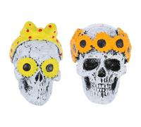2 Sets Ghost Head Vent Clip Car Aroma Ornament for Airflow Diffusion | Synthetic Resin, Stable Clip Design, Fits Electric Fan Grille and Air Vent Slats, Easy to Use