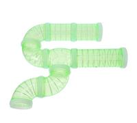 2 Sets Hamster Tube Cage Tunnel Kit, DIY Ferret Guinea Pig Maze Accessories | Expand play space with DIY tube tunnels, safe for small pets like hamsters, rats, and guinea pigs(Green)