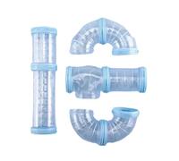 2 Sets Hamster Tunnel Tube 5.5cm Plastic External Pipeline Cage Accessories | Expand your pet’s play area with safe, clear plastic tunnels. Easy to connect and clean.(Blue color set)