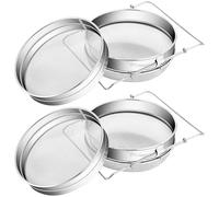 2 Sets Honey Strainer Stainless Steel Double Sieve Honey Filter Strainer Honey Extractor Equipment for 5 Gallon Bucket Bee Keeping Equipment Tools
