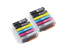 2 Sets Ink Cartridge PGI-550 CLI-551 Compatible With Canon | Fits MG6350 MG7150 MG7550 IP8750 Europe Printers; Includes 12pcs BK C M Y GY