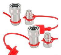 2 Sets ISO5675 Hydraulic Quick Connect Couplers 1/4-1 Inch NPT Tractor Relief Tool for Pioneer Style Fittings Agricultural Machinery(NPT3/4)
