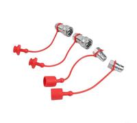 2 Sets ISO5675 Hydraulic Quick Connectors for Tractor Use Featuring Dust Cover and Secure Locking Mechanism with NPT Thread Sizes 1/4, 3/8, 1/2 (NPT3/8)