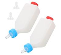 2 Sets Lamb Bottle Feeder 800ml ABS Hanging Milk with 2 Nipples | Goat Milk Bottle, Upside down Design, Enhanced Wall, for Farm Feeding and Fence Use