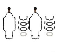 2 Sets Lamp Shade Bracket Kit Adjustable Height from 7 to 10 Inches Metal Lampshade Harp Brackets Compatible with Various Lamp Types (Black)