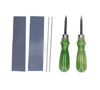 2 Sets Leather Edge Beveler, Professional Alloy Steel Leather Edger, Fine Cutting Effect with Comfortable Grip, DIY Leather Edge Skiving Beveler for Leather Craft Professionals and