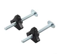 2 Sets M8 T-Track Bolts and Knobs for Woodworking Jigs, T-Slot Clamps with Plastic Knob and Metal Thread, Hold Down Fixtures for T-Track Workbenches