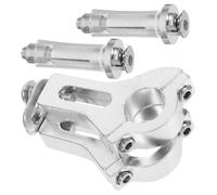 2 Sets MM Metal Handguard Mount Bracket Kit for Road Motorcycles | Silver Clamp Set, Universal Handlebar Fit, Motocross Use, Precision Support, Sturdy Metal Build