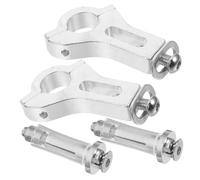 2 Sets MM Motorcycle Handguard Mount Bracket for Handlebar Guards | Metal Clamp Design, Quick Release Fit, Motorcycle and Atv Use, Silver Finish, Sturdy Support