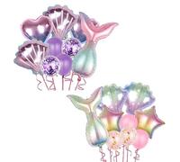 2 Sets Of 18 Pieces Mermaid Balloon Set, Mermaid Birthday Decorations, Mermaid Balloons, Mermaid Decorations, Birthday Party Decorations