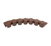 2 Sets Of 4 Brown Palisade Garden Grass Lawn Edging Wall Flexible Plastic Plant Border