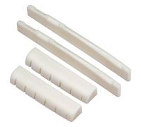 2 Sets of 4 Pcs 6 String Acoustic Guitar Bone Bridge Saddle 72MM and Nut 43MM