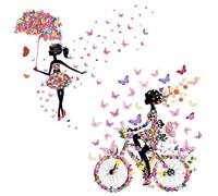 2 Sets of Butterfly Fairy Wall Stickers, Tattoos On The Wall On The Wall, Girls Wall Stickers, Beautiful Wall Stickers, Wall Decals, Colorful Wall Stickers.