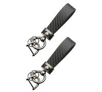 2 Sets of Carbon Fiber Pattern Keychains, The D-Ring is Firm and Anti-Lost, and The Opening and Closing are Smooth and Not Stuck. It is Suitable for Car and House Key Storage.