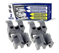 2 Sets of Fixing Bearings for Dishwasher Basket with the Original Code 481010600198 481253578098 C00314875 C00314334 Suitable for Whirlpool for Ignis for Bauknecht - Warranty 10 Years - MONTERAL